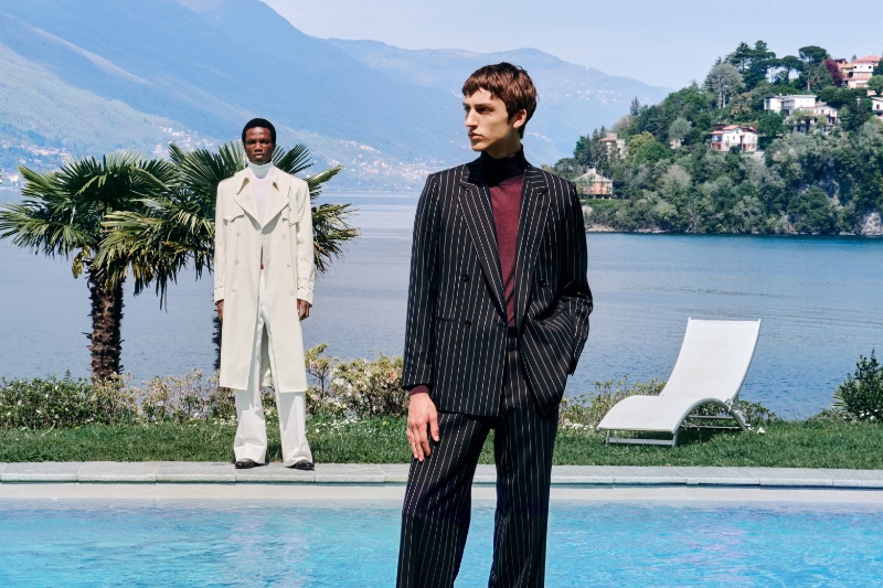 Models Mumin Jangani and Saul Symon front the Gucci Vault summer 2023 campaign.